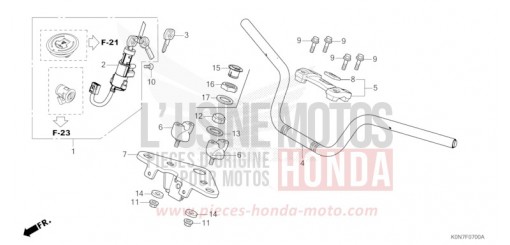 HANDLE PIPE/TOP BRIDGE CBF125MM de 2021